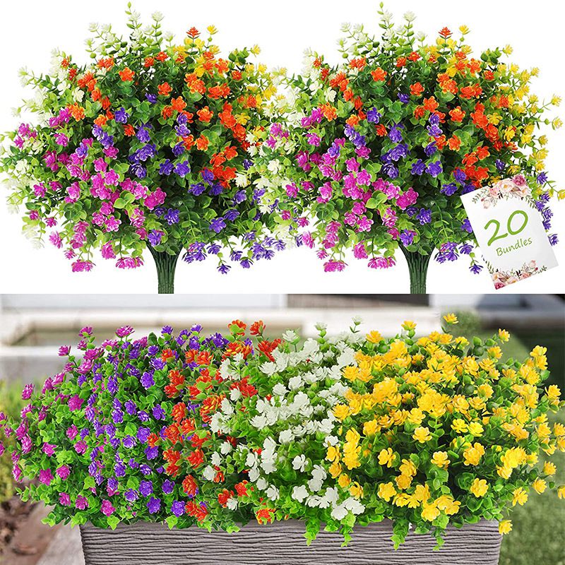 Bonsai Garden Ideas - 3/6 pièces plante artificielle fleur Eucalyptus